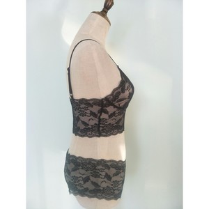 Conjunto de lencería sexy para mujer, conjunto de 3 piezas de encaje, sujetador, bragas y camisola transparente, ropa interior negra - Product Image 5