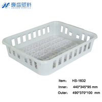 Bac/panier de stérilisation en plastique perforé, boîte solide empilable et emboîtable, autoclavable, résistant aux produits chimiques, pour usage médical/de laboratoire