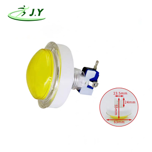 JY Factory – Meilleur prix – Bouton poussoir en plastique transparent lumineux à LED 60 mm 5/12/24 V pour jeux vidéo d'arcade – Personnalisable et durable - Product Image 4