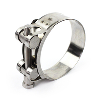 Colliers de serrage robustes en acier inoxydable OEM pour tuyaux d'échappement, colliers de serrage à boulon en T en acier inoxydable 304 316 pour l'industrie générale