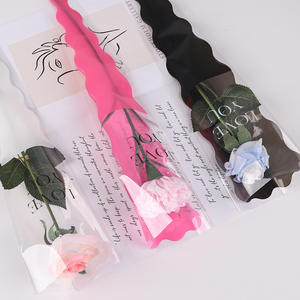 Bolsa Impermeable Reciclable con Diseño de <span class=keywords><strong>Sirena</strong></span> y Rosa Individual para Empaque de Flores Frescas, Suministros Florales para DIY - Product Image 4