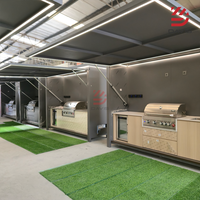 Fabricant d'Équipements de Cuisine Extérieure : Armoires Modulaires en Acier Inoxydable avec Barbecue, Évier, Îlot de Rangement et Plan de Travail pour Jardin