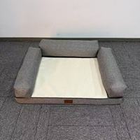 Meubles pour animaux de compagnie écologiques, lit orthopédique pour chien et chat en mousse alvéolée XL pour grands chiens, fond antidérapant, housse imperméable lavable