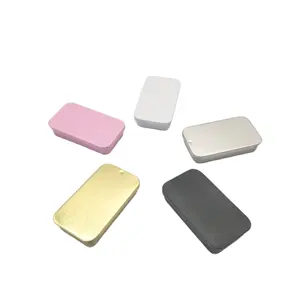 재고 있음 핑크 작은 슬라이드 주석 상자 기타 선택 주석 상자 포장 금속 화장품 수 무료 샘플
