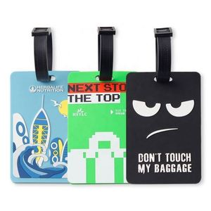 Custom High Quality Personalized Custom Round Soft PVC Travel Luggage <b>Tag</b> - Product Image 4