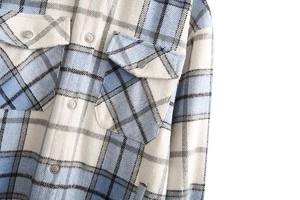 Nouvelle <span class=keywords><strong>veste</strong></span> de chemise en laine épaisse pour <span class=keywords><strong>femme</strong></span>, <span class=keywords><strong>surchemise</strong></span> <span class=keywords><strong>à</strong></span> <span class=keywords><strong>carreaux</strong></span> <span class=keywords><strong>à</strong></span> revers, <span class=keywords><strong>veste</strong></span> d'automne, vente en gros - Product Image 5