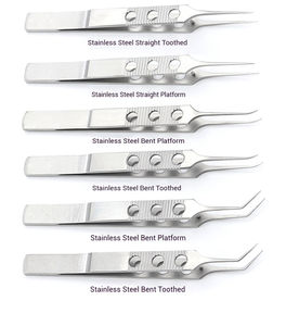 Pinset implan rambut siku bergigi operasi Ophthalmic baja tahan karat kualitas tinggi untuk instrumen bedah - Product Image 3