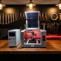 Máquina de Corte Láser de Fibra Refrigerada por Aire de 800W, 400*400mm, Enfoque Automático Z Arriba/Abajo para Láminas Delgadas de Acero Inoxidable, Cobre, Aluminio y Latón