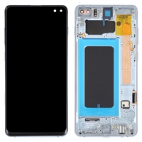 Pantalla LCD Super AMOLED Original para Samsung Galaxy S10+, Digitalizador, Ensamblaje Completo con Marco, Pantallas LCD para Teléfono Móvil