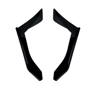 Ford Mustang Front Spoiler Air Blade ABS Piano Black Carbon Fiber Texture 2018-2023 Adhesive Installation - Product Image 5