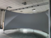 Simulador de Vuelo de 220 Grados con Pantalla Curva de 5 Metros de Diámetro y 2 Metros de Altura en PVC Gris