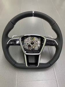พวงมาลัยทรง D แบบสปอร์ต รุ่นใหม่ สำหรับ <span class=keywords><strong>Audi</strong></span> A6 A7 A8 <span class=keywords><strong>Etron</strong></span> แบบอัพเกรด พร้อมโลโก้ S/RS แบบเจาะรู รุ่น OE 4KF419091 - Product Image 2