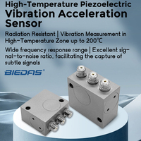 Sensor de Vibración Piezoeléctrico de Alta Temperatura BIEDAS BYDP30100GWC 200 ℃   Acelerómetro de Vibración