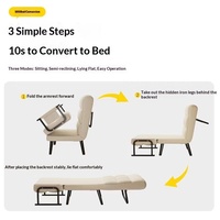 Fauteuil inclinable pliable pour ordinateur, chaise de bureau, sieste au déjeuner, lit, canapé en PVC à double usage, fauteuil de maison avec dossier, lit simple