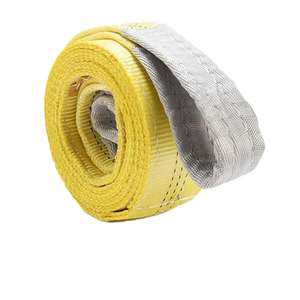 5T & 4Mラウンドポリエステルウェブスリングレッドカラーフラットおよびエンドレスパターンリフティング用途の1年間保証 - Product Image 4