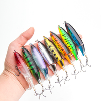 Leurre de pêche artificiel biomimétique rigide en ABS en forme de crayon avec hélice pour la pêche au maquereau dans les lacs, les mers et les plages
