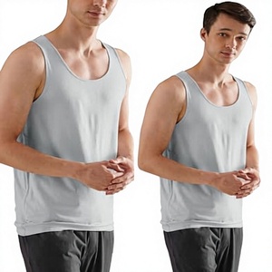 Cotton Fitness Clothing Mens Plain Sleeveless Shirt Gym <b>Stringer</b> Tank Top Blank Workout Shirt Muscle Tee Bodybuilding <b>Vest</b> - Product Image 1