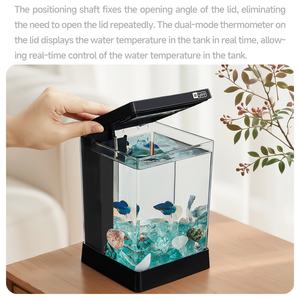 Acquario USB in Plastica Smart da Scrivania YEE, Mini Acquario per Pesci Betta con Luce e Sistema di Filtraggio Inclusi - Product Image 5