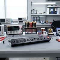 Unidad de Distribución de Energía para Rack DF UK, 6 Tomas de Corriente, 125V 15A, Aleación de Aluminio, Modelo DFAW-5209N C19