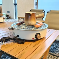 Outil de barbecue de table Portable antiadhésif PTFE plaque de cuisson en acier au carbone pour ménage Camping hôtel Barbecue poêle gril électrique