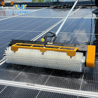 Brosse de nettoyage de panneaux solaires de type rouleau, machine de nettoyage photovoltaïque, outil de nettoyage télescopique, directement de l'usine