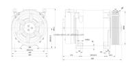 Moteur de traction pour ascenseurs 630KG 1000KG FRD32X-B/32D