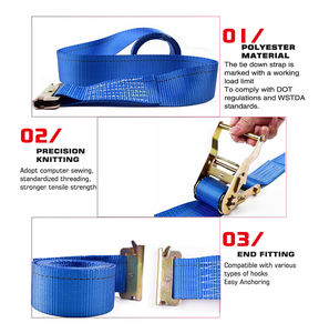 Sangle à cliquet E-Track de haute qualité 2 pouces 4400 LBS avec 100 % polyester et acier allié pour la logistique et l'utilisation en fourgonnette - Product Image 5