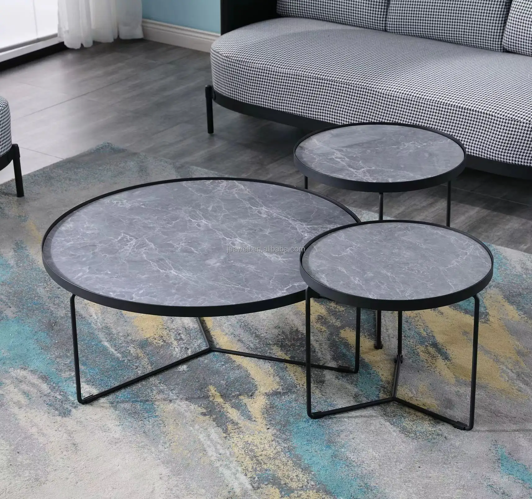 One-Stop-Lösung Modernes Design Schlafzimmer tisch Wohnzimmer möbel für Luxus-Couch tisch mit schwarzer Beschichtung