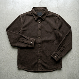 Chaqueta Blusón de Mezclilla Cruda para Hombre Tallas Grandes, Color Marrón, con Parche Bordado de Mono, Manga Larga, Ropa de Trabajo de Verano, Relleno de Algodón - Product Image 1