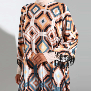 2023 mejor venta Maxi vestido de talla grande de manga larga <span class=keywords><strong>ropa</strong></span> islámica <span class=keywords><strong>moda</strong></span> con cuentas caftán marroquí vestido Oriente Medio <span class=keywords><strong>ropa</strong></span> árabe - Product Image 5