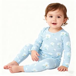 Conjunto de Ropa de Bebé Unisex al por <span class=keywords><strong>Mayor</strong></span>, Tela de Bambú Transpirable, Pijama de <span class=keywords><strong>Manga</strong></span> Larga para Recién Nacido, Patrón Personalizado - Product Image 4
