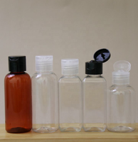 Bouteille en plastique transparente avec bouchon à clapet en PP, 1oz, 2oz, 4oz, 5oz, 100ml, 120ml, vente en gros