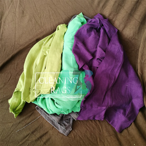 Trapos de colores reciclados de gran venta en camiseta cortada a granel Trapos de limpieza 10kg Pacas 100% trapos de algodón para limpieza industrial - Product Image 2