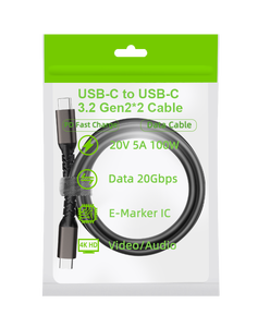 High-Speed Eco-Friendly USB 4 Data Cable 40Gbps Type C 20V 5A 100W <strong>PD</strong> Charging for Printer IOS Available in 1M 2M Lengths - Product Image 3