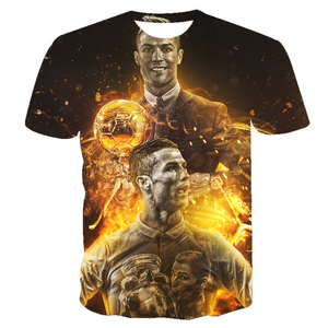 Livraison gratuite, maillot de football personnalisé en 3D de Cristiano <span class=keywords><strong>Ronaldo</strong></span>, Portugal, Manchester United, joueur masculin, tricot décontracté, imprimé sur tout le corps - Product Image 3
