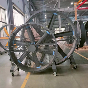 110V/120V PMSM Motor AC Free <b>Standing</b> Industrial Electric <b>Fan</b> 1.5m/2m Movable Gym Restaurants Durable Aluminum Blades IP55 - Product Image 1