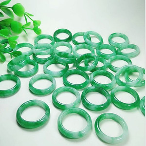 Anillos de Jade Verde Baratos de Estilo Moderno, Anillo de Piedra Natural de Jade para Mujeres y Hombres - Product Image 6