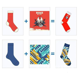 Chaussettes personnalisées KR Chaussettes bon marché à motif géométrique Chaussettes d'équitation en coton de haute qualité avec logo personnalisé Chaussettes d'équitation - Product Image 5