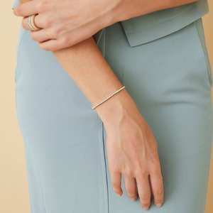 Pulsera de tenis de moissanita de oro macizo de 18 quilates 2,5mm-4mm VVS1 D Color pasa diamante probador GRA certificado regalo de boda perla - Product Image 5