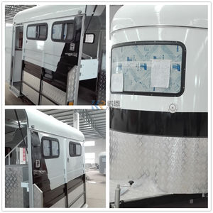 Remolque de Carga en Ángulo para 2 Caballos, de Eje Único, de Vidrio, Personalizado para Europa, Venta al por Mayor en Estados Unidos - Product Image 3