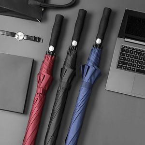 <span class=keywords><strong>Parapluie</strong></span> de golf moderne écologique de 27 pouces en tissu pongé 190T entièrement en fibre, avec poignée longue, automatique, grand format, personnalisable pour la publicité - Product Image 4