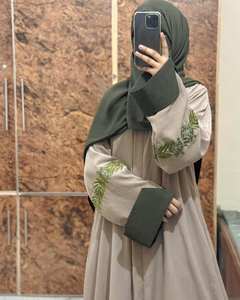 Abaya Abierta Bordada de Moda Islámica Mexizo Dubai, Vestido Largo <span class=keywords><strong>Maxi</strong></span> Modesto para Mujeres Musulmanas - Product Image 3