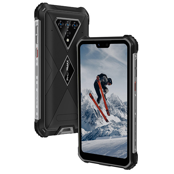Phonemax M10 Rugged 6.23 Inch 10000mAh Large Battery Phone with 6+128GB Internal Memory IP68 Global 4G GSM Cellular for Gaming