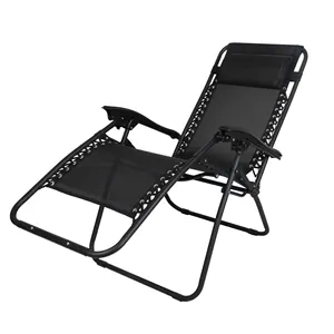 Outdoor&Indoor Wholesale Metal Chair With Armrest Garden Sun Lounger Folding Chair Zero Gravity Chair