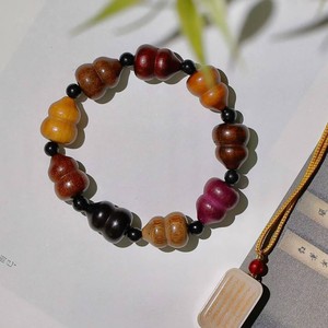 Multi Gourd Bracelet Rosewood Black <b>Spacer</b> Beads Unisex Everyday Wear Cultural Jewelry - Product Image 3