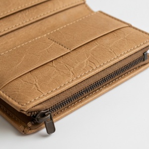 Washable Waterproof Kraft Paper Passport Travel <b>Wallet</b> <b>Zipper</b> Closure Leather Look Vegan Card Slots Custom Logo Corporate Gift - Product Image 5