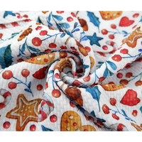 Nouveaux matériaux de produits personnalisés, tissu en tricot imprimé Floral populaire pour les arcs et la robe
