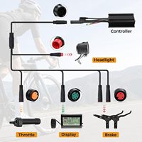Cable Principal Impermeable 1T5 913AG para Bicicleta Eléctrica, Arnés de Cableado de 9 Pines para Controladores, Freno, Pantalla y Acelerador