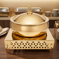 Plat à chafing vintage en cuivre, revêtement émaillé, poignée en alliage d'aluminium, fait main, pour servir des aliments chauds lors de mariages et banquets