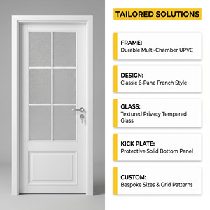 <span class=keywords><strong>Porte</strong></span> française AOSTTER insonorisée à <span class=keywords><strong>double</strong></span> <span class=keywords><strong>vitrage</strong></span> en <span class=keywords><strong>PVC</strong></span> blanc, <span class=keywords><strong>porte</strong></span> intérieure, entrée de salle de bain, <span class=keywords><strong>porte</strong></span> coulissante intérieure - Product Image 1